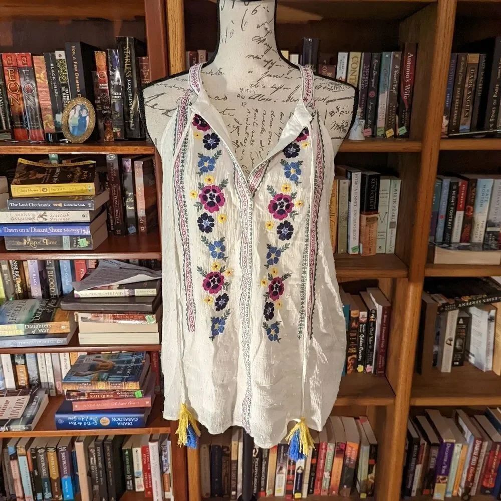 đ
şalya floral embroidered sleeveless blouse nwotâsizeâs - Picture 3 of 7